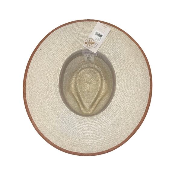 Brixton Jo Straw Rancher Hat Natural Tan Tripilla Straw Adjustable Medium NWT - Picture 3 of 7